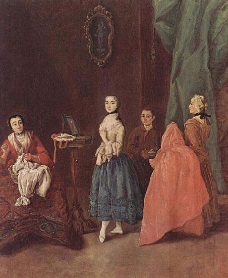 Dame bei der Schneiderin, Pietro Longhi